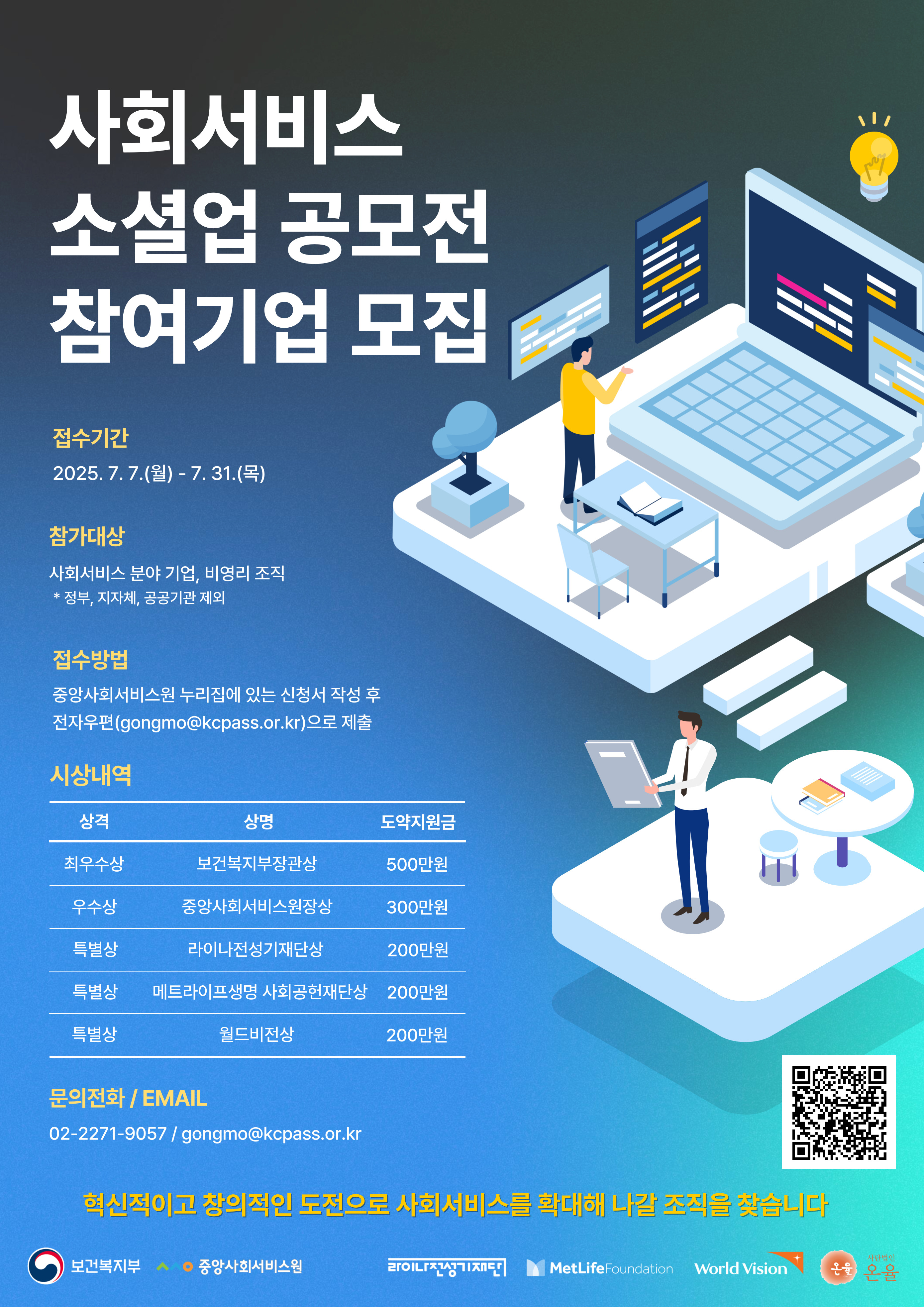 2025년 사회서비스 소셜업 공모전 참여기업 모집 (7.31)