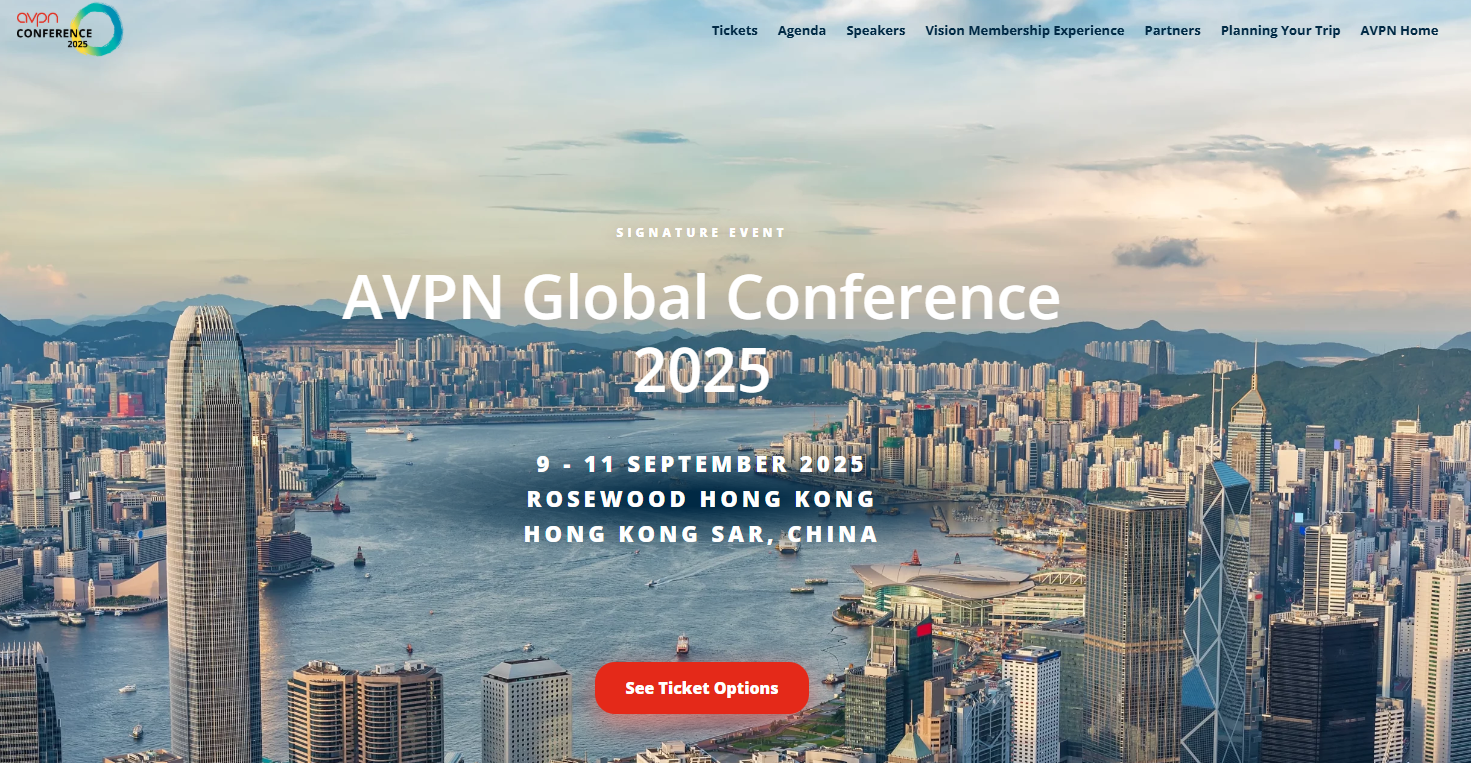 AVPN Global Conference 2025 (9.9-11, 홍콩)