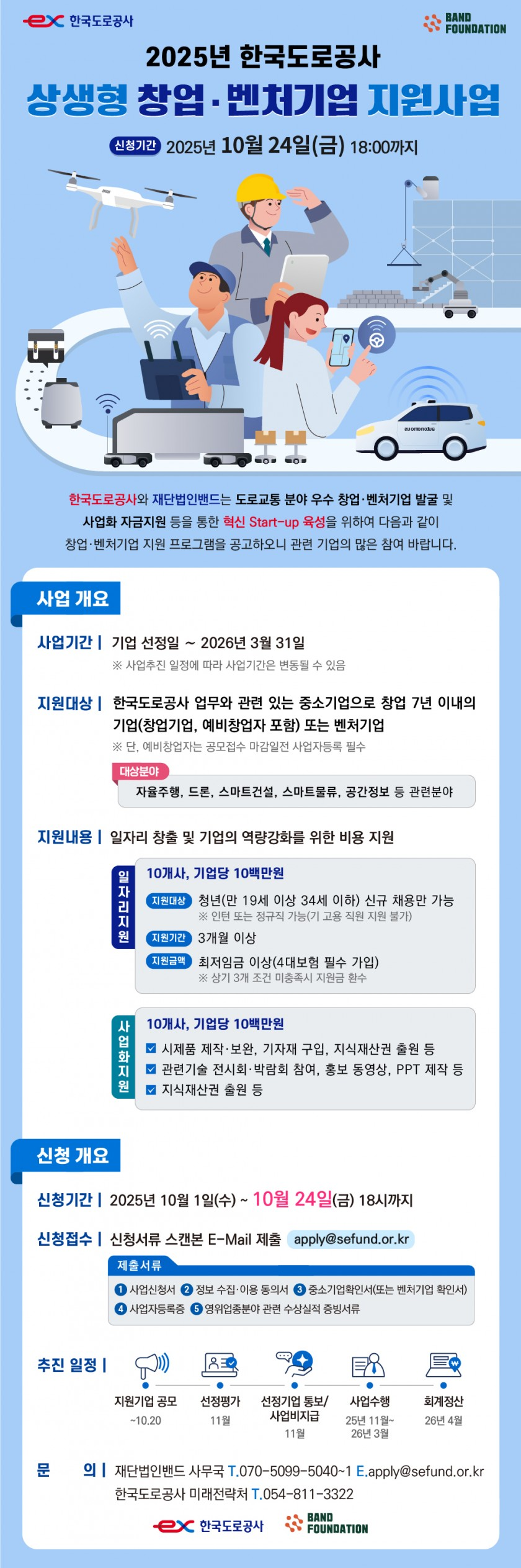 2025년 한국도로공사 상생형 창업, 벤처기업 지원사업(10.24)